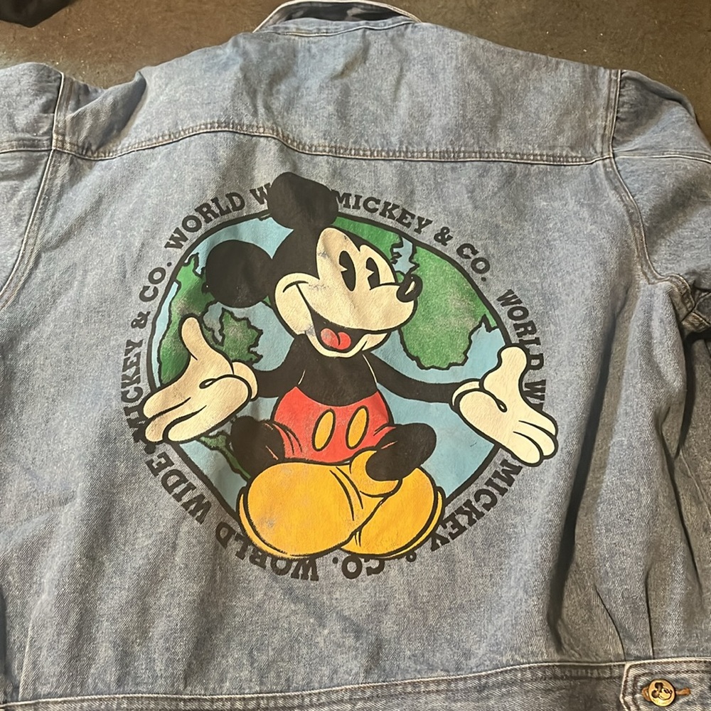 Vintage Disney Mickey & Co World Denim Jacket